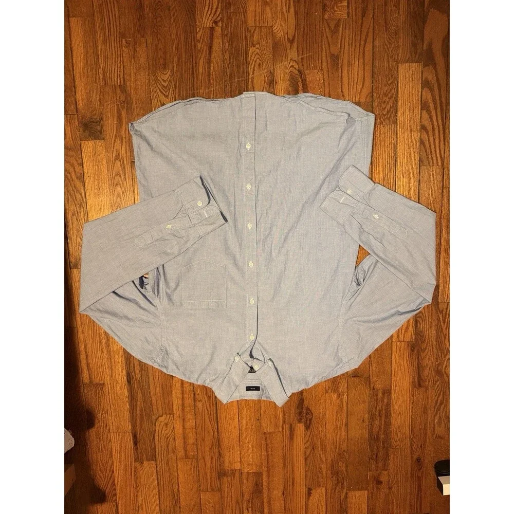 J.CREW Chambray Men’s Slim Fit Button-Down Shirt Blue XL